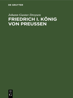 cover image of Friedrich I. König von Preußen